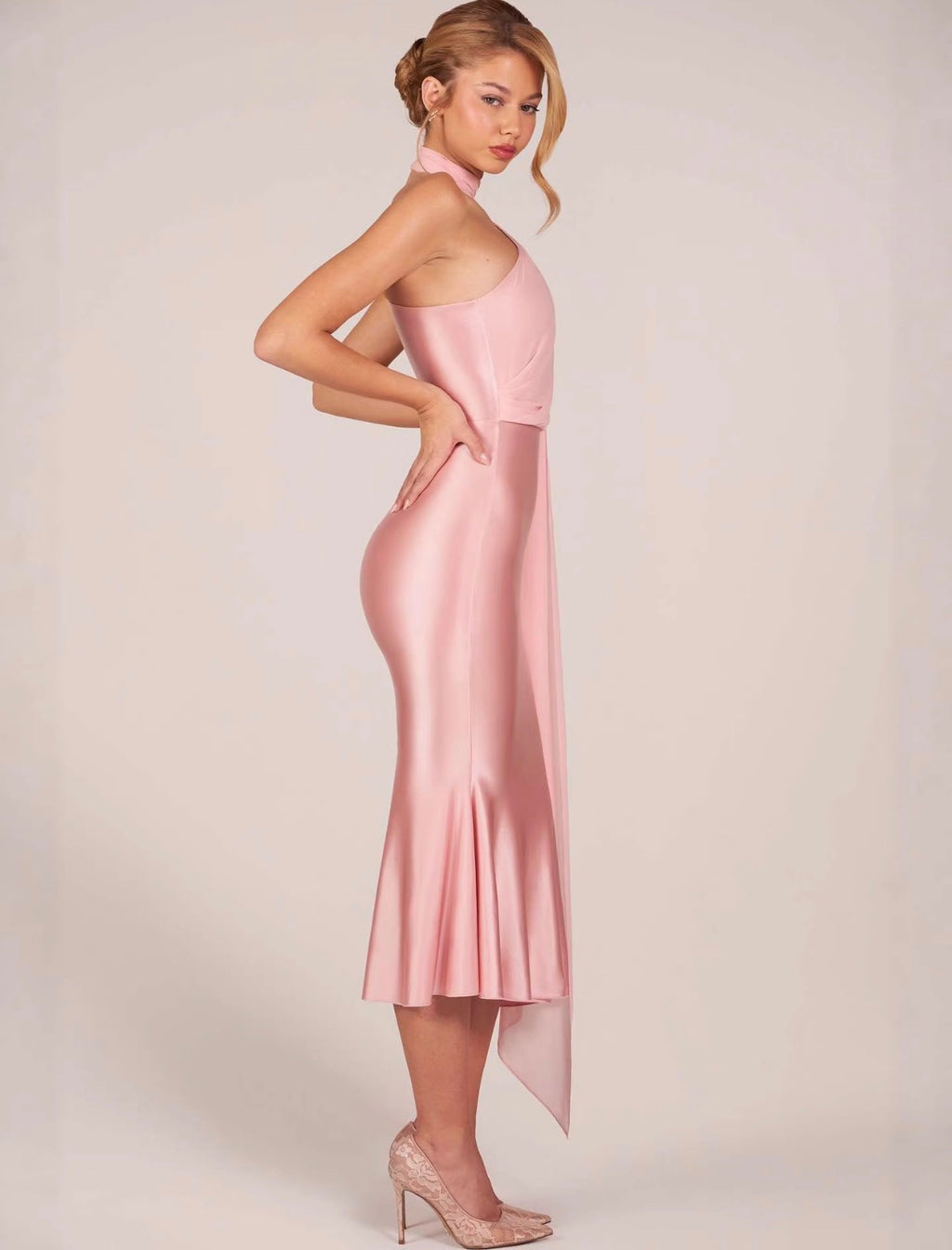 Bella Rosé midi dress