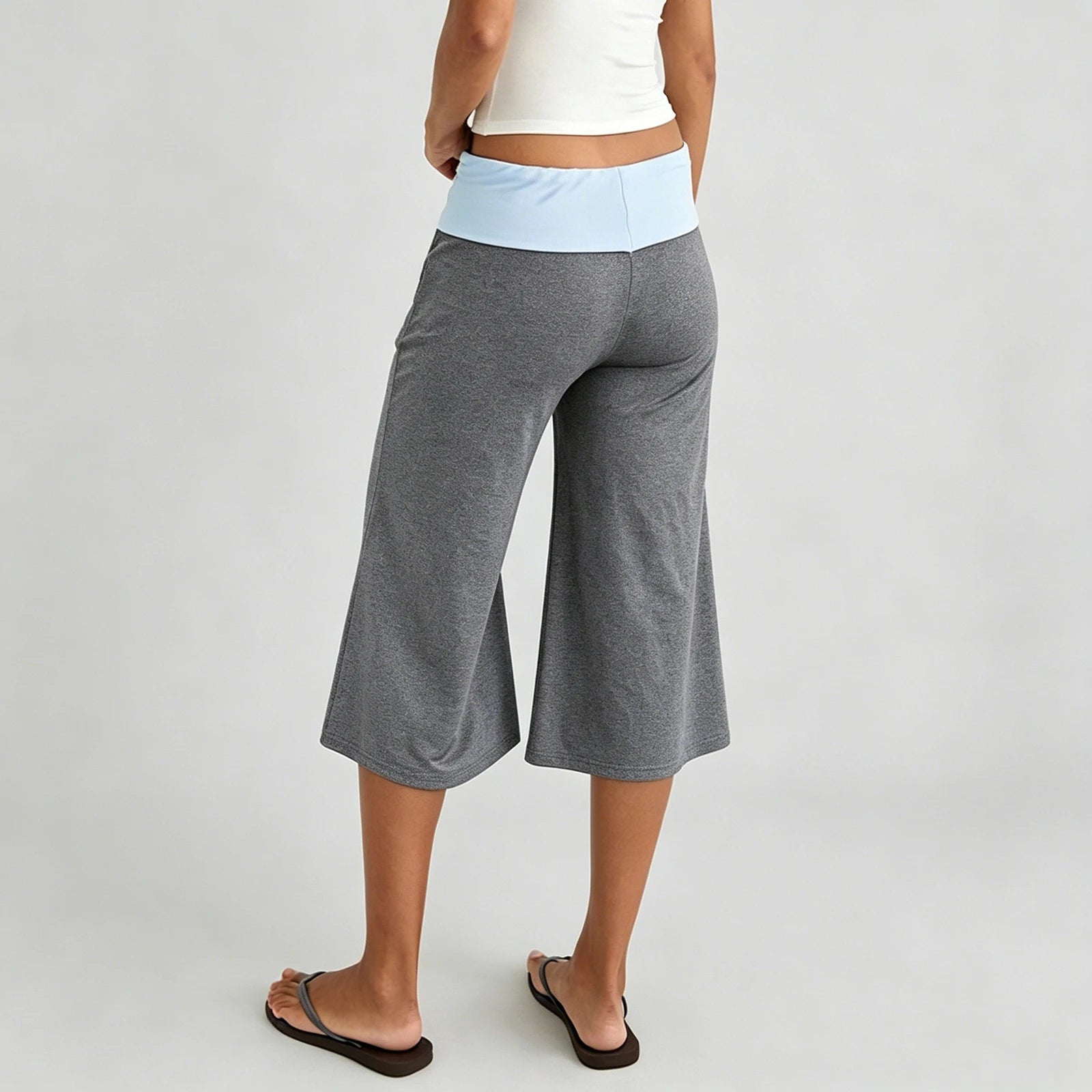 Rory Y2K Low-Rise Foldover Capri Pants