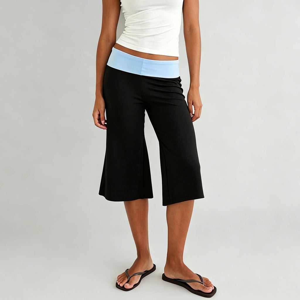 Rory Y2K Low-Rise Foldover Capri Pants