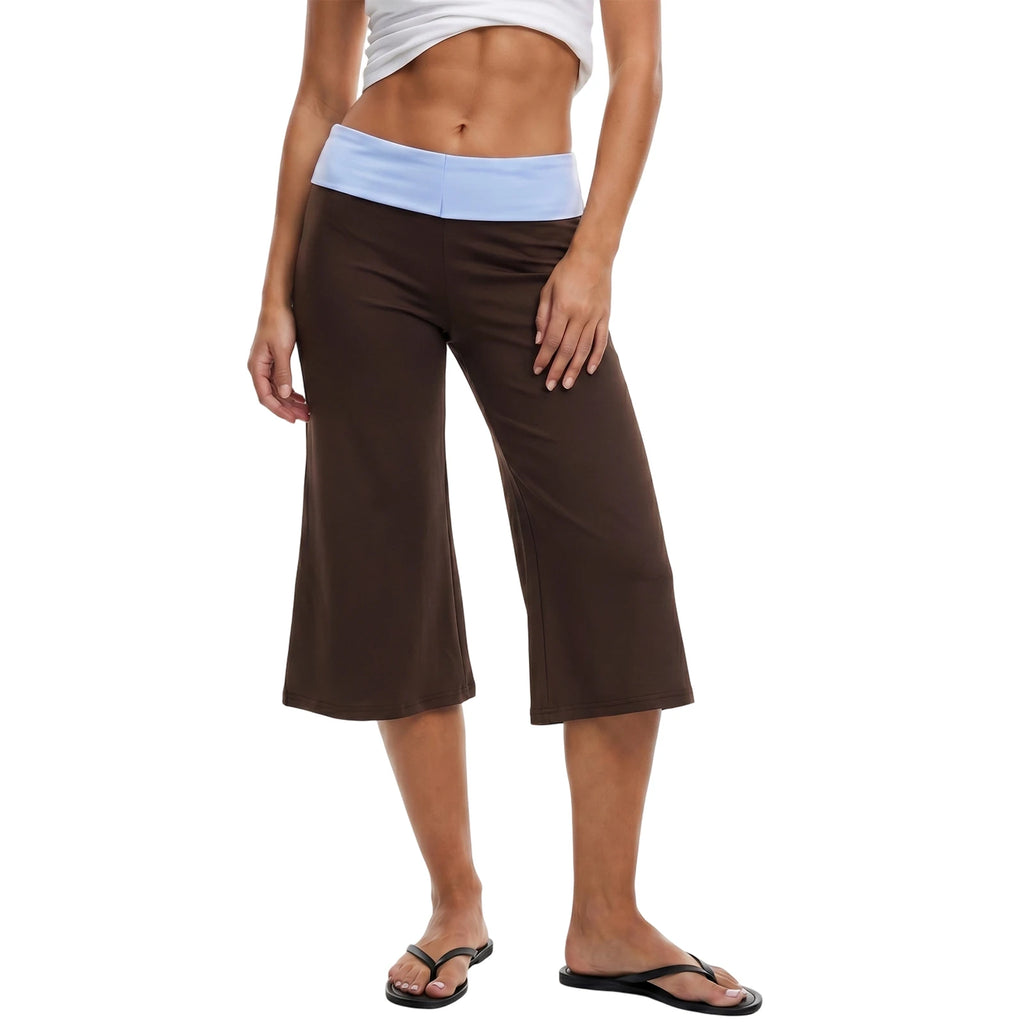 Rory Y2K Low-Rise Foldover Capri Pants