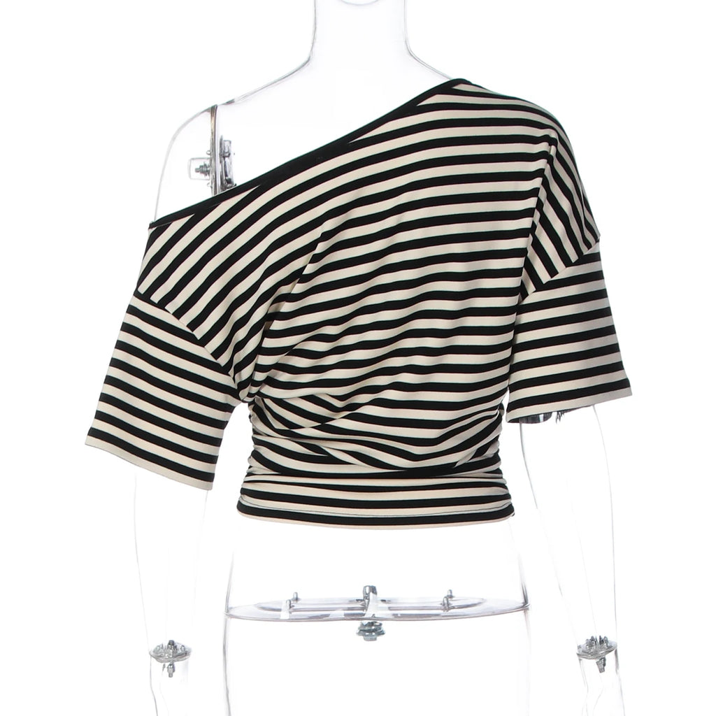 Rory Off-Shoulder Striped Twist Top