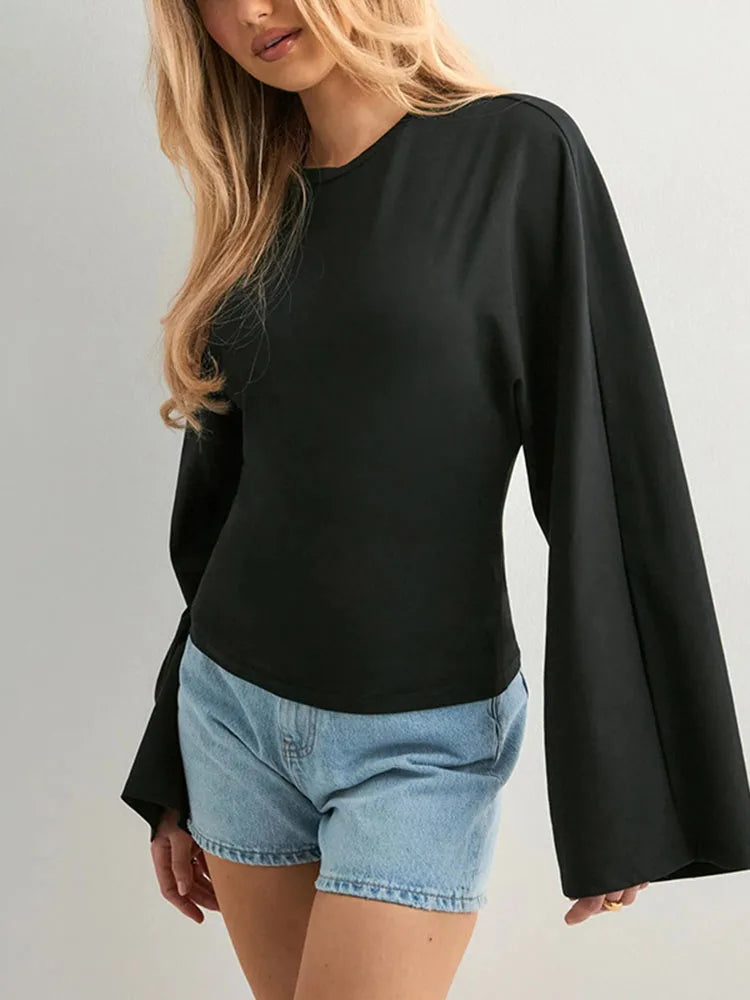 Haven Sienna Y2K Cinched Bell Sleeve Top