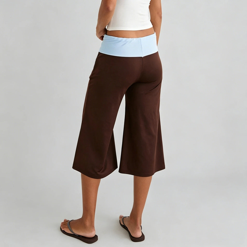 Rory Y2K Low-Rise Foldover Capri Pants
