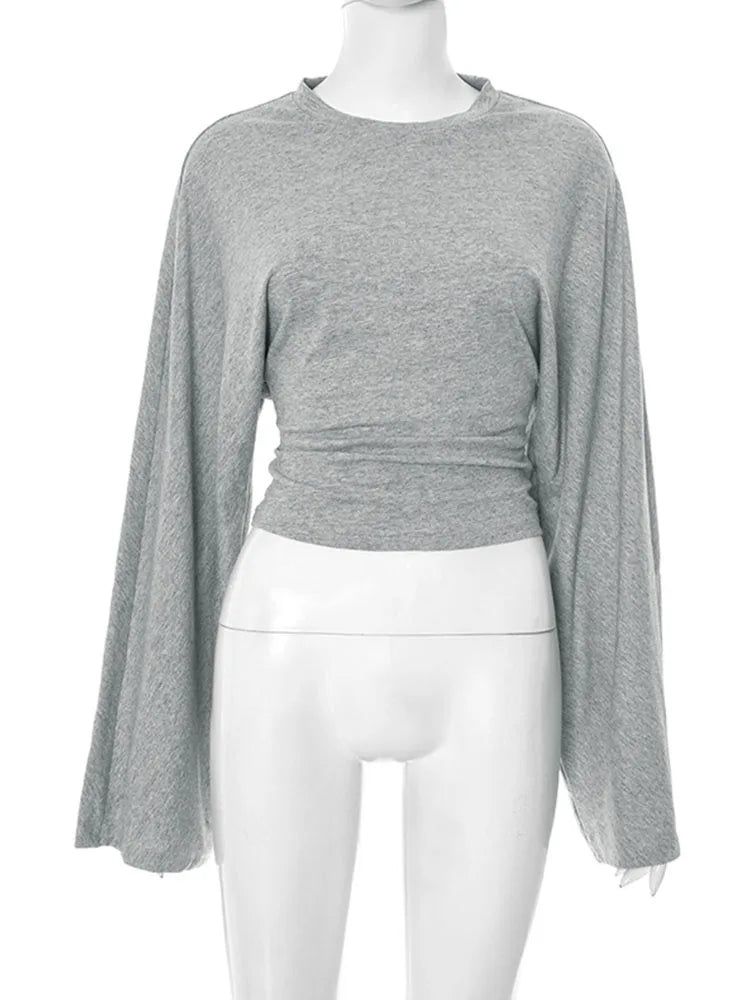 Haven Sienna Y2K Cinched Bell Sleeve Top