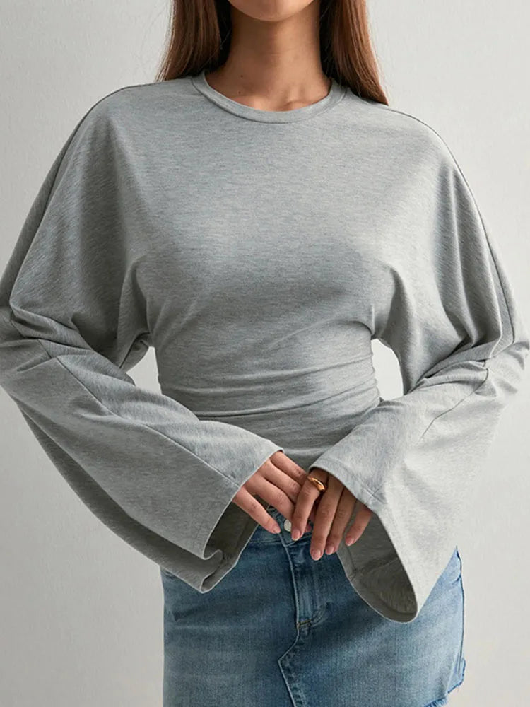Haven Sienna Y2K Cinched Bell Sleeve Top