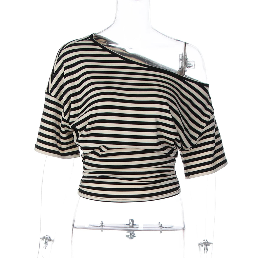 Rory Off-Shoulder Striped Twist Top